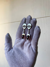 Load image into Gallery viewer, Sterling Garnet Temple Earrings