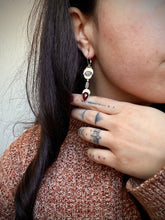 Load image into Gallery viewer, Sterling Garnet Temple Earrings