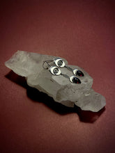 Load image into Gallery viewer, Sterling Garnet Temple Earrings