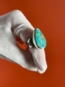High grade Royston Turquoise Ring size 7.75/8