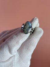 Load image into Gallery viewer, Dark Moon Hubei Turquoise Ring size 7.75