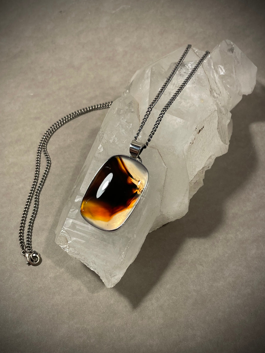 Montana Agate Statment Pendant