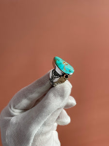 High grade Royston Turquoise Ring size 7.75/8
