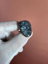 Load image into Gallery viewer, Dark Moon Hubei Turquoise Ring size 8.5