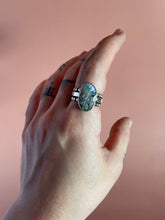 Load image into Gallery viewer, Dark Moon Hubei Turquoise Ring size 7.75