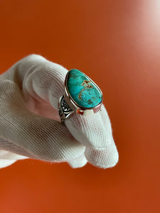 High grade Royston Turquoise Ring size 7.75/8