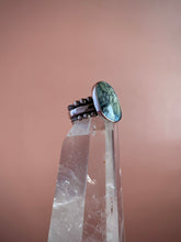 Load image into Gallery viewer, Dark Moon Hubei Turquoise Ring size 7.75