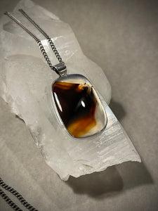 Montana Agate Statment Pendant