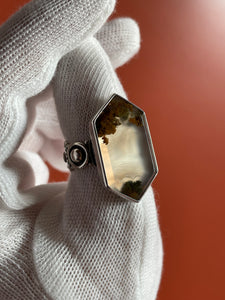 Moss Agate Ring size 9.75
