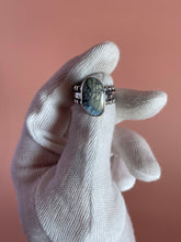 Load image into Gallery viewer, Dark Moon Hubei Turquoise Ring size 7.75