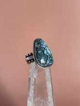 Load image into Gallery viewer, Dark Moon Hubei Turquoise Ring size 8.5