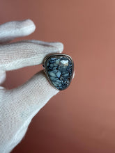 Load image into Gallery viewer, Dark Moon Hubei Turquoise Ring size 8.5