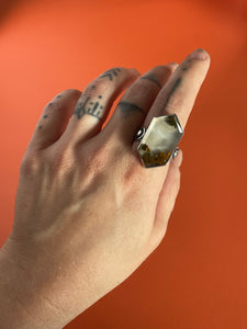 Moss Agate Ring size 9.75