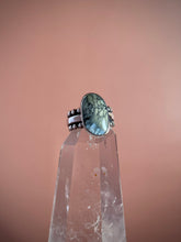 Load image into Gallery viewer, Dark Moon Hubei Turquoise Ring size 7.75