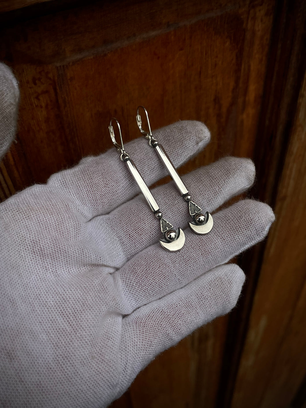 Sterling Silver Tower Earring Set