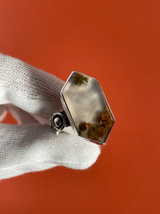 Moss Agate Ring size 9.75