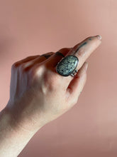 Load image into Gallery viewer, Dark Moon Hubei Turquoise Ring size 9