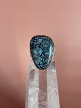 Load image into Gallery viewer, Dark Moon Hubei Turquoise Ring size 8.5