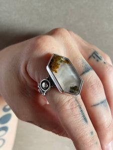 Moss Agate Ring size 9.75
