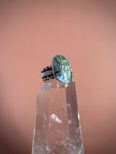 Load image into Gallery viewer, Dark Moon Hubei Turquoise Ring size 7.75