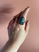 Load image into Gallery viewer, Dark Moon Hubei Turquoise Ring size 8.5