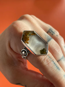 Moss Agate Ring size 9.75