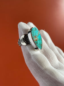 High grade Royston Turquoise Ring size 7.75/8