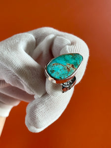 High grade Royston Turquoise Ring size 7.75/8