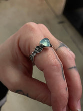 Load image into Gallery viewer, Chalcedony Moon ring *Made to order*