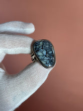 Load image into Gallery viewer, Dark Moon Hubei Turquoise Ring size 8.5