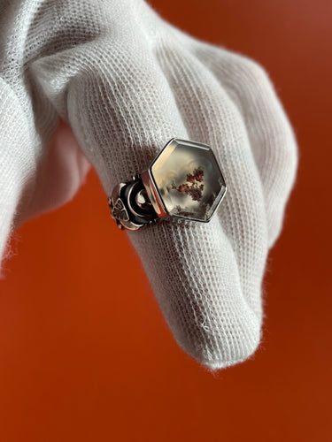Moss Agate Ring size 8.5