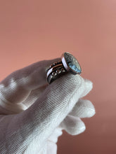 Load image into Gallery viewer, Dark Moon Hubei Turquoise Ring size 7.75