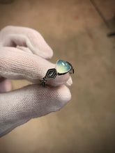 Load image into Gallery viewer, Chalcedony Moon ring *Made to order*