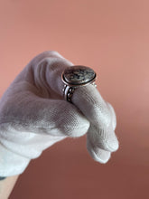 Load image into Gallery viewer, Dark Moon Hubei Turquoise Ring size 7